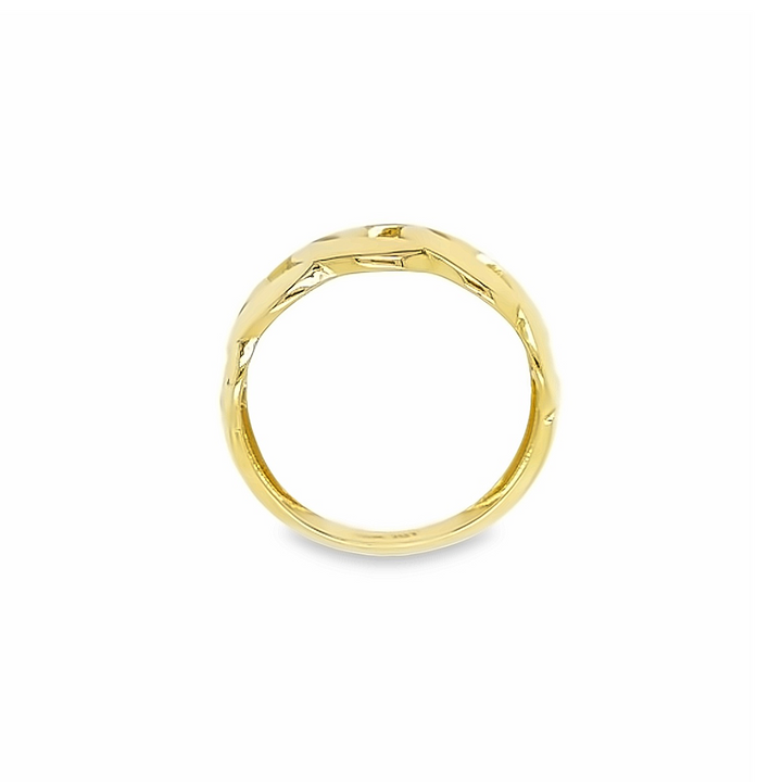 Thick chain gold ring