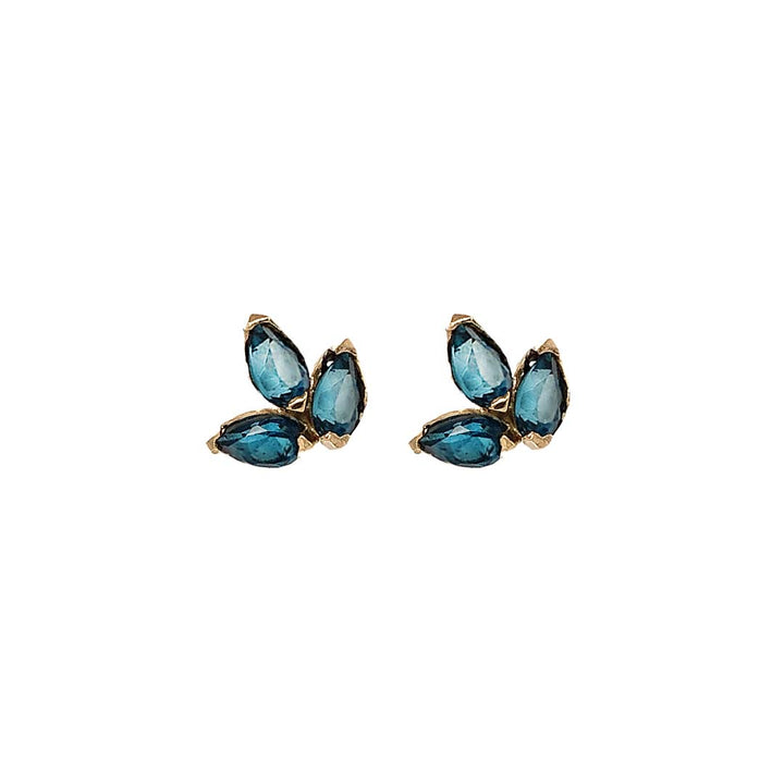 Three Leaves Stones Studs (More colors available)