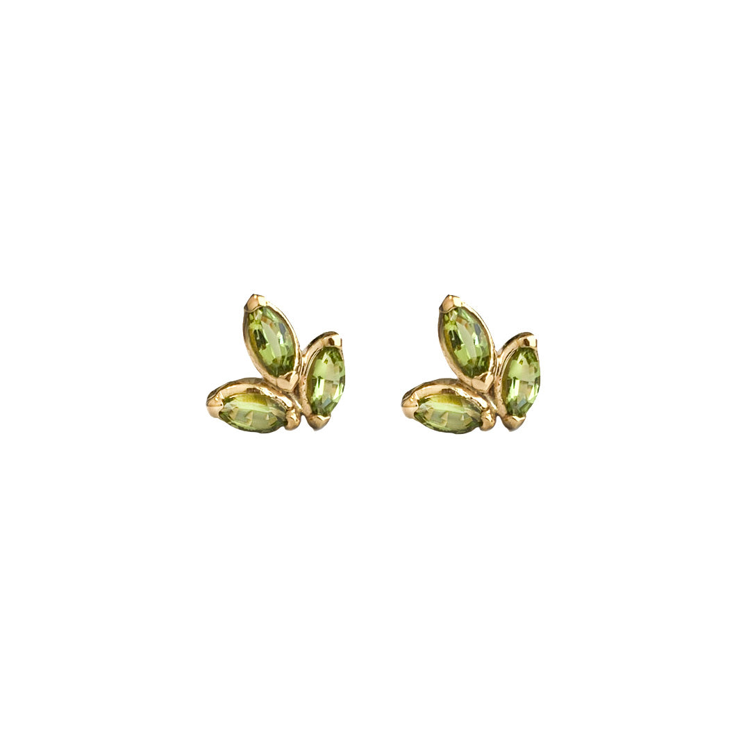 Three Leaves Stones Studs (More colors available)